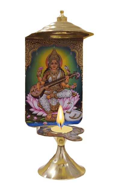 Divya Deep - Saraswati Ji (Tanjore Series)